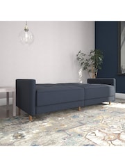 Dorel Home Navy Blue Andora Linen Sprung Sofa Bed - Image 2 of 5