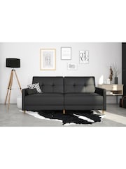 Dorel Home Black Andora Linen Sprung Sofa Bed - Image 3 of 4