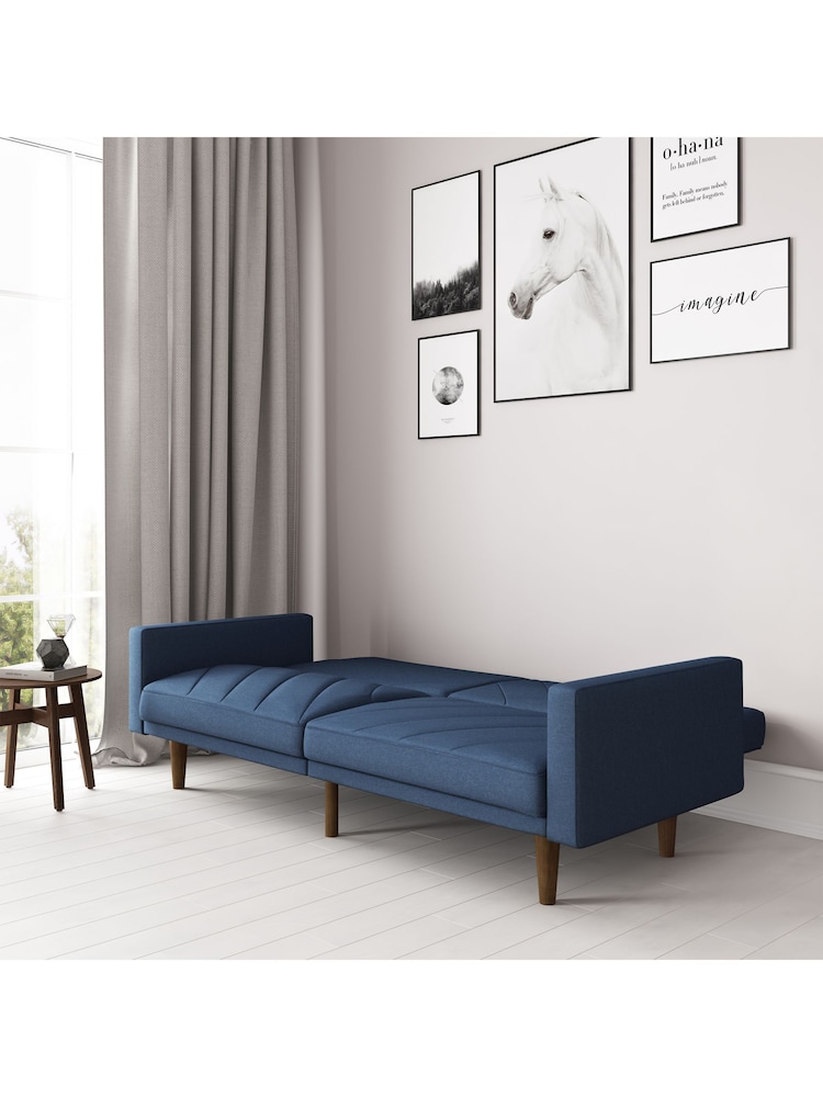 Dorel Home Navy Blue Paxson Linen Sofa Bed - Image 2 of 6