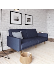 Dorel Home Navy Blue Paxson Linen Sofa Bed - Image 3 of 6