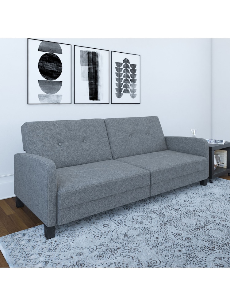 Dorel Home Grey Boston Linen Sofa Bed - Image 1 of 4