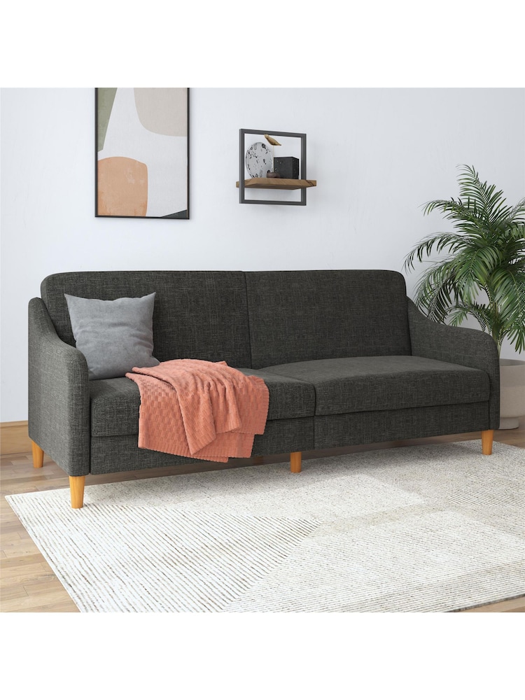 Dorel Home Grey Jasper Linen Sprung Sofa Bed - Image 1 of 6