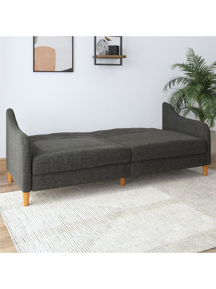 Dorel Home Grey Jasper Linen Sprung Sofa Bed - Image 2 of 6