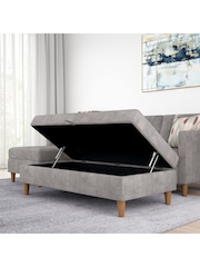 Dorel Home Grey Hartford Chenille Storage Ottoman - Image 3 of 4