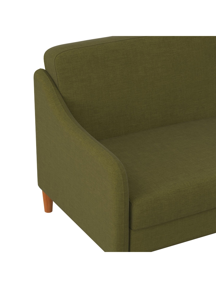 Dorel Home Green Jasper Linen Sprung Sofa Bed - Image 4 of 4