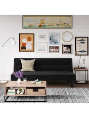 Dorel Home Black Kebo Velvet Futon - Image 2 of 5