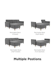 Dorel Home Grey Chenille Sofa Bed with Storage Chaise - Image 5 of 6