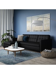 Dorel Home Black Chenille Sofa Bed with Storage Chaise - Image 1 of 6