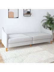 Dorel Home Light Grey Jasper Linen Sprung Sofa Bed - Image 3 of 6