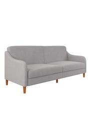 Dorel Home Light Grey Jasper Linen Sprung Sofa Bed - Image 4 of 6
