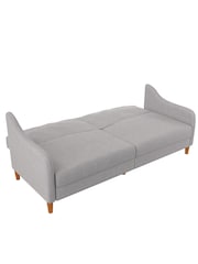 Dorel Home Light Grey Jasper Linen Sprung Sofa Bed - Image 5 of 6