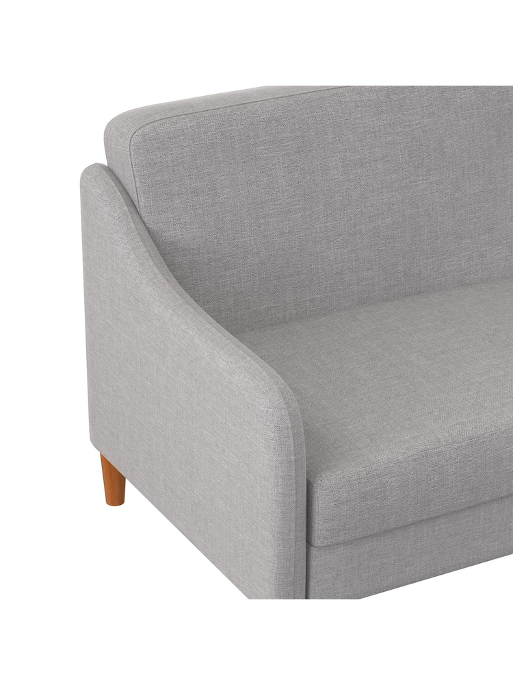 Dorel Home Light Grey Jasper Linen Sprung Sofa Bed - Image 6 of 6