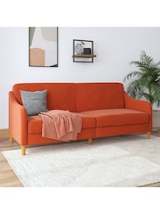 Dorel Home Orange Jasper Linen Sprung Sofa Bed - Image 1 of 5