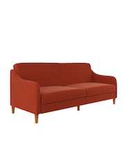 Dorel Home Orange Jasper Linen Sprung Sofa Bed - Image 4 of 5