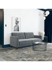 Dorel Home Grey Velvet Sofa Bed - Image 1 of 4