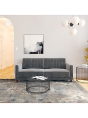 Dorel Home Grey Velvet Sofa Bed - Image 2 of 4