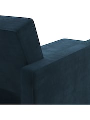Dorel Home Blue Chenille Sofa Bed with Storage Chaise - Image 5 of 5