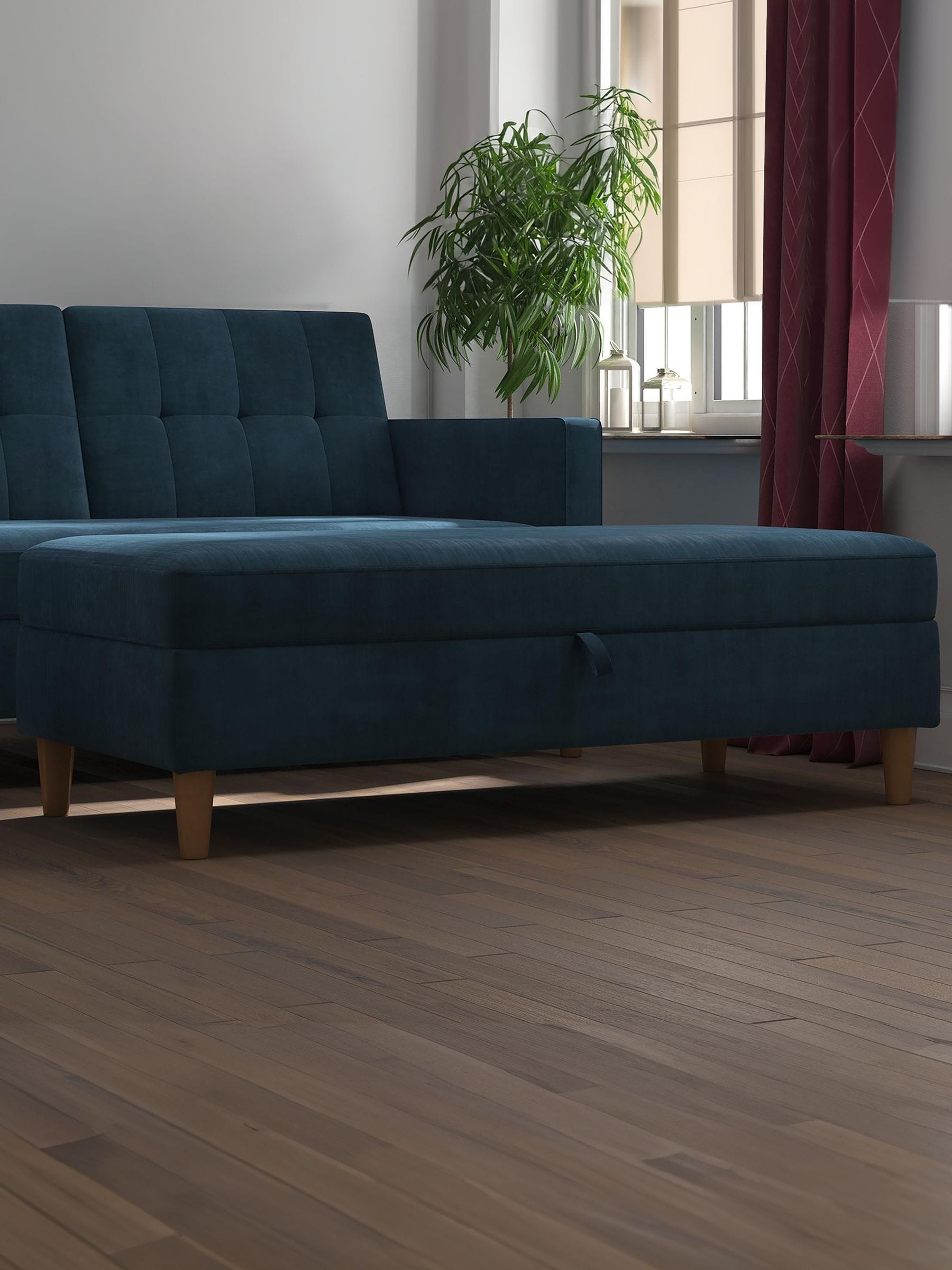 Dorel - Storage Ottoman - Blue - Small - Image 4