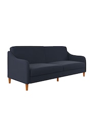 Dorel Home Navy Jasper Linen Sprung Sofa Bed - Image 4 of 5