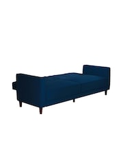 Dorel Home Blue Velvet Sofa Bed - Image 4 of 5