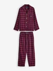 Polo Ralph Lauren Plaid Printed 100% Cotton Flannel Shirt Pyjama Set - Image 1 of 3