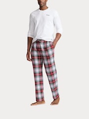 Белый - Polo Ralph Lauren 100пижама из % хлопка и фланели - Image 1 of 5
