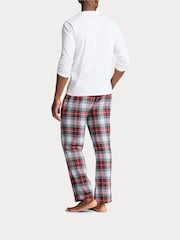 Белый - Polo Ralph Lauren 100пижама из % хлопка и фланели - Image 3 of 5