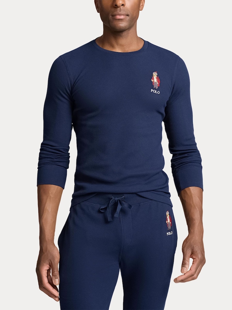 Polo Ralph Lauren Bear Waffle Knit Pyjamas Set - Image 1 of 5