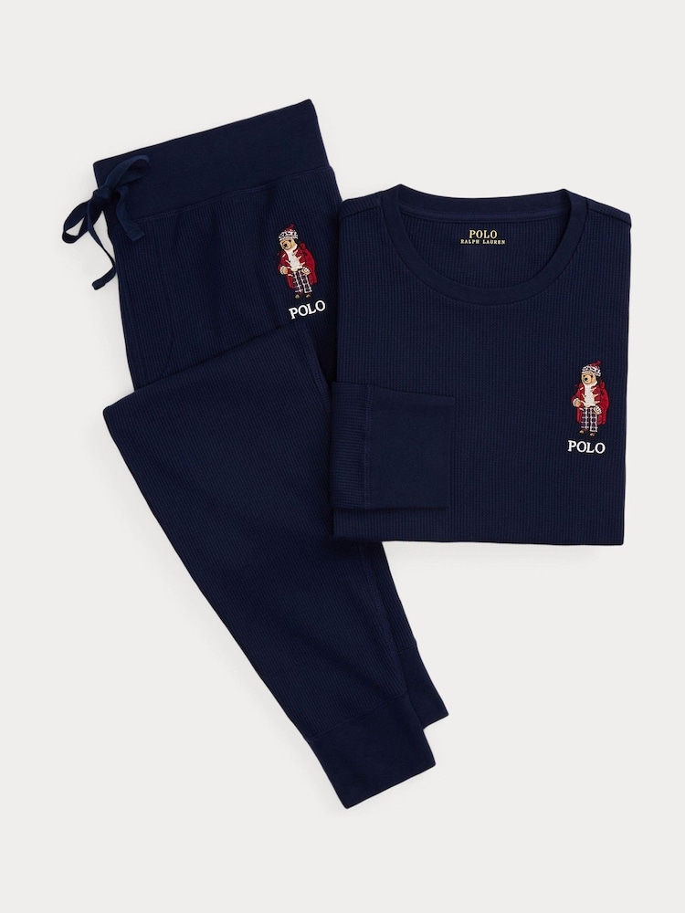 Polo Ralph Lauren Bear Waffle Knit Pyjamas Set - Image 5 of 5