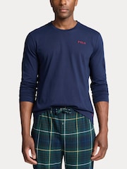 Синий - Polo Ralph Lauren 100пижама из % хлопка и фланели - Image 2 of 5