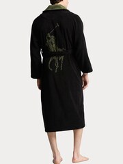 Polo Ralph Lauren Black Contrast Detail Terry Robe - Image 2 of 3