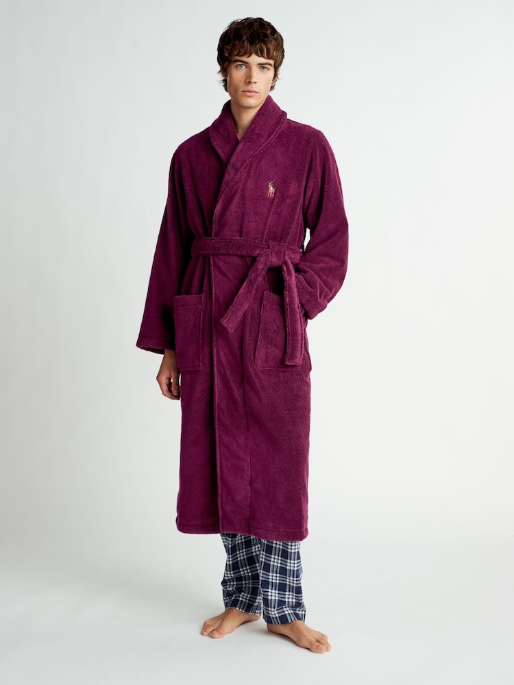 Burgundsko rdeča - Polo Ralph Lauren Shawl Collar Dressing Gown - Slika 1 iz 1