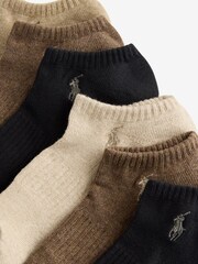 Polo Ralph Lauren Brown Cushioned Low-Cut Socks 6 Pack - Image 2 of 4