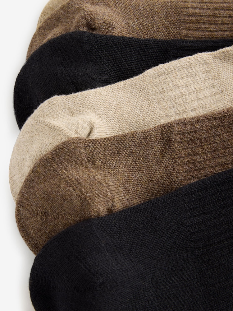 Polo Ralph Lauren Brown Cushioned Low-Cut Socks 6 Pack - Image 4 of 4