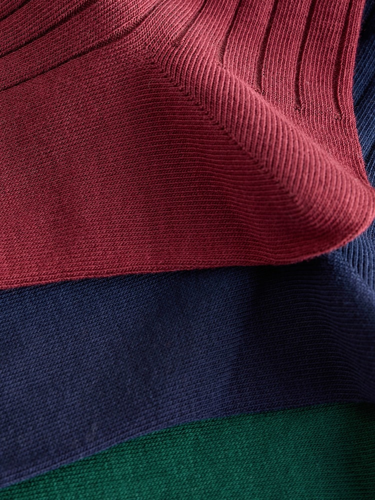 Polo Ralph Lauren Ribbed Cotton Blend Crew Socks 3-Pack - Image 4 of 4