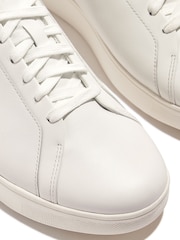 Белый/пурпурный - FitFlop Rally Crystal Backtab Leather Sneakers - Image 3 of 4