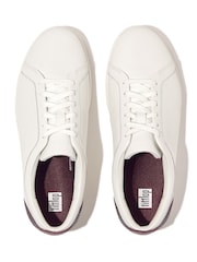 Белый/пурпурный - FitFlop Rally Crystal Backtab Leather Sneakers - Image 4 of 4