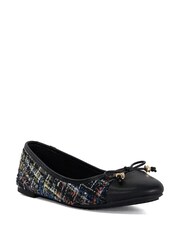 Dune London Black Hallo Charm Trim Ballet Flats - Image 2 of 6