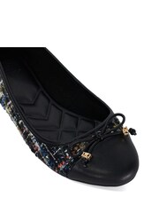 Dune London Black Hallo Charm Trim Ballet Flats - Image 5 of 6