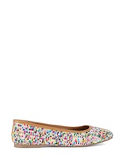 Dune London Black Highlite Sequin Ballerina Flats - Image 1 of 5