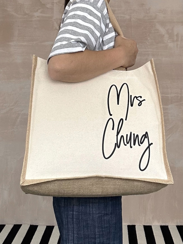 Solesmith Cream Personalised Teacher Gift Jute Bag - Image 1 of 6