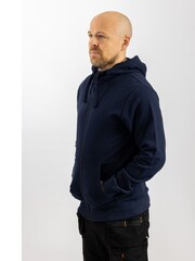 Helly Hansen Blue Manchester Zip 100% Cotton Hoodie - Image 3 of 4