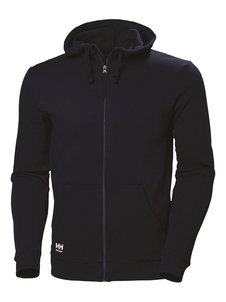 Helly Hansen Blue Manchester Zip 100% Cotton Hoodie - Image 4 of 4