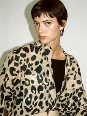 Mango Cream Animal Print 100% Cotton Shirt - Image 5 of 8
