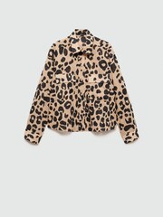 Mango Cream Animal Print 100% Cotton Shirt - Image 6 of 8