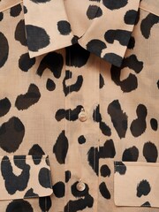 Mango Cream Animal Print 100% Cotton Shirt - Image 7 of 8