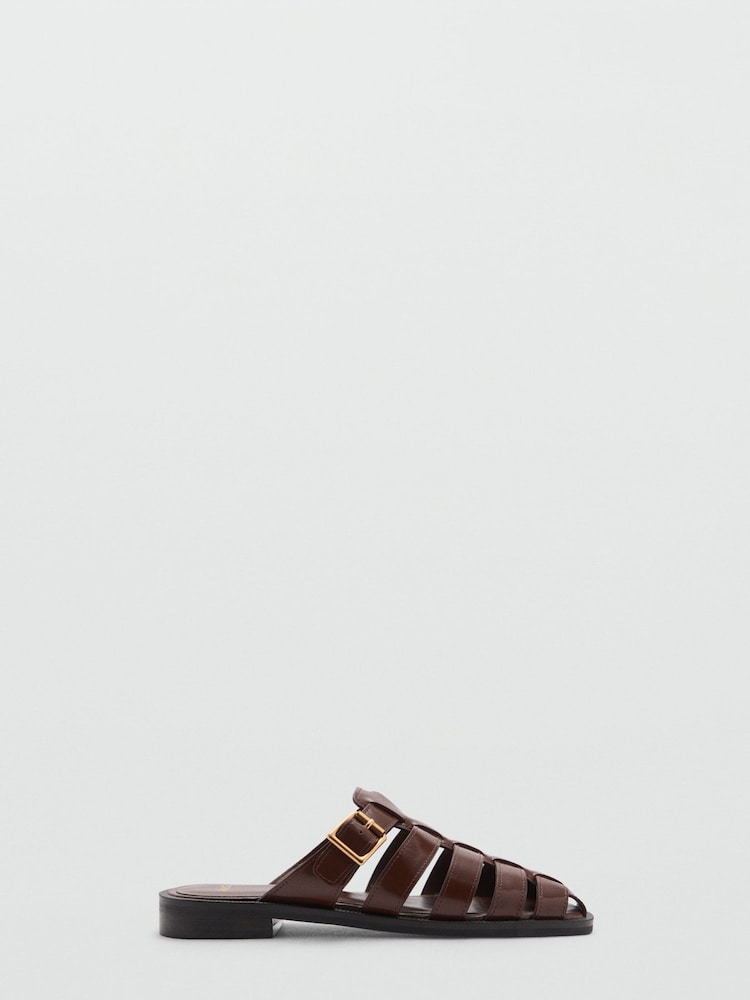 Mango Brown Fisherman Sandals - Image 1 of 6 Mango Brown Fisherman Sandals - Image 1 of 6