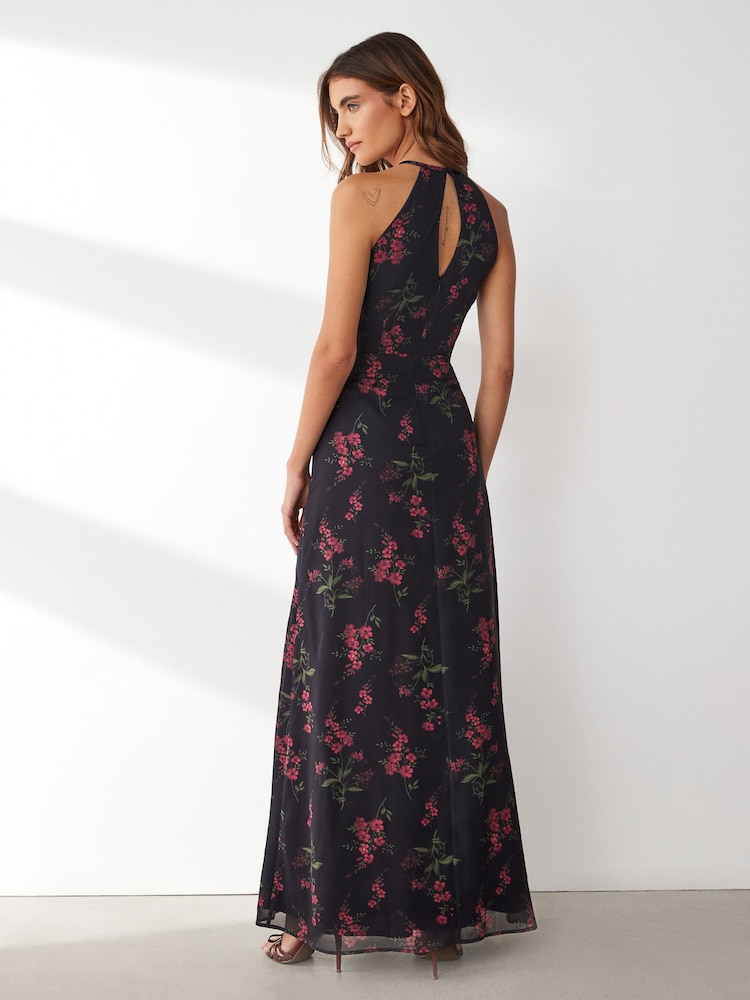 Anaya With Love Black High Neck Cami Maxi Dress With Thigh Split - Image 2 of 3
