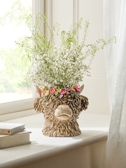 Natural Hamish the Highland Cow Floral Vase - Image 1 of 4