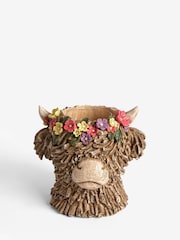 Natural Hamish the Highland Cow Floral Vase - Image 4 of 4